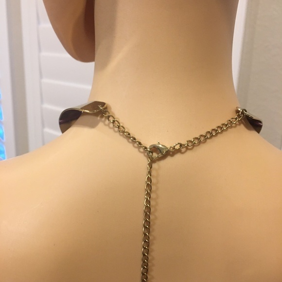 “MARCIANO” PURPLE SATIN DRESS WITH ATTACHED GOLD CHOKER NECKLACE – SZ 4 - Picture 13 of 13